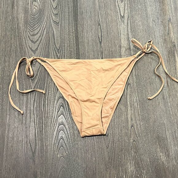 NWT Skims Recycled Swim Low Rise Tie Bikini Bottom Dipped Front Ochre Size 4X - Picture 1 of 4